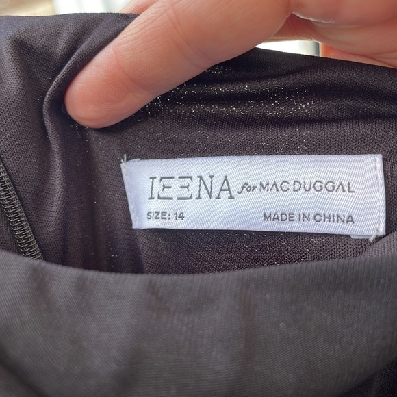 Mac Duggal - One Sleeve Beaded Cuff Side Twist Gown - Black 14 - Picture 15 of 16